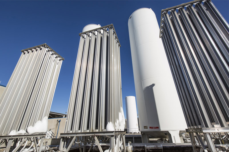 Oxygen tanks at the Tampa Bay Regional Surface Water Treatment Plant