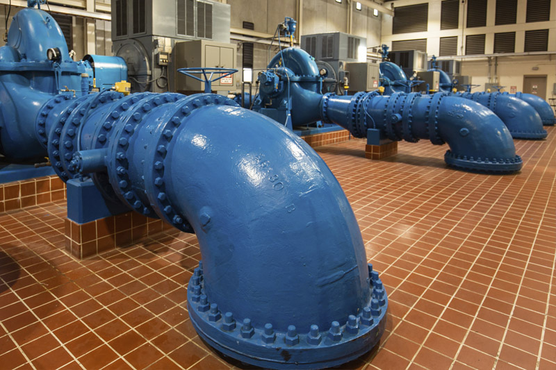 Pump room at Cypress Creek Pump Station