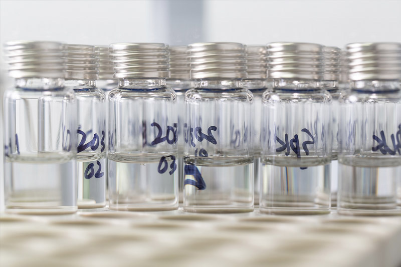 Samples for water quality testing