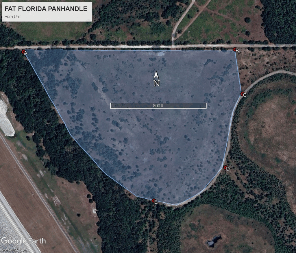 Close up of map of the burn area's boundaries