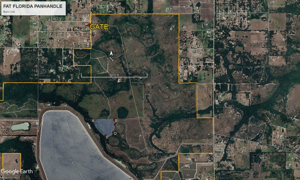 Prescribed Burn location August 2025