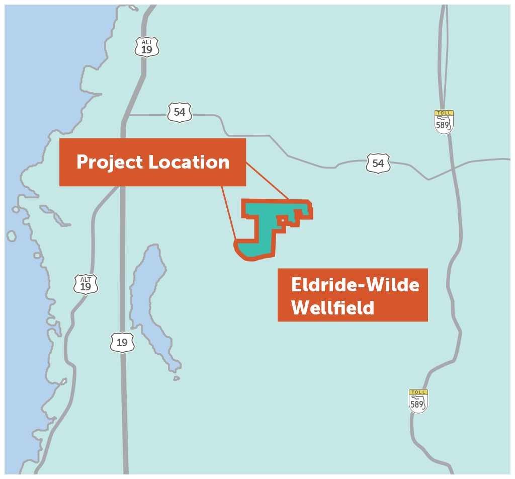 The Eldridge-Wilde Wellfield is located in northeastern Pinellas County and northwestern Hillsborough County